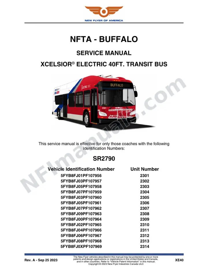 SR2790 Service Manual, NFYA - Buffalo first-page preview