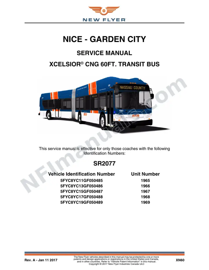 SR2077 Service Manual, NICE - Garden City first-page preview