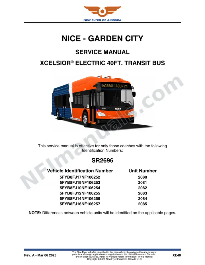 SR2696 Service Manual, NICE - Garden City first-page preview