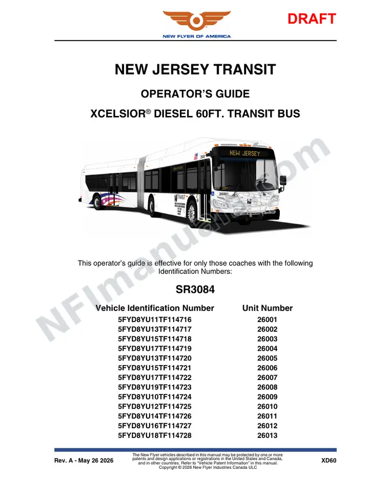 SR3084 Operator's Guide, New Jersey Transit first-page preview