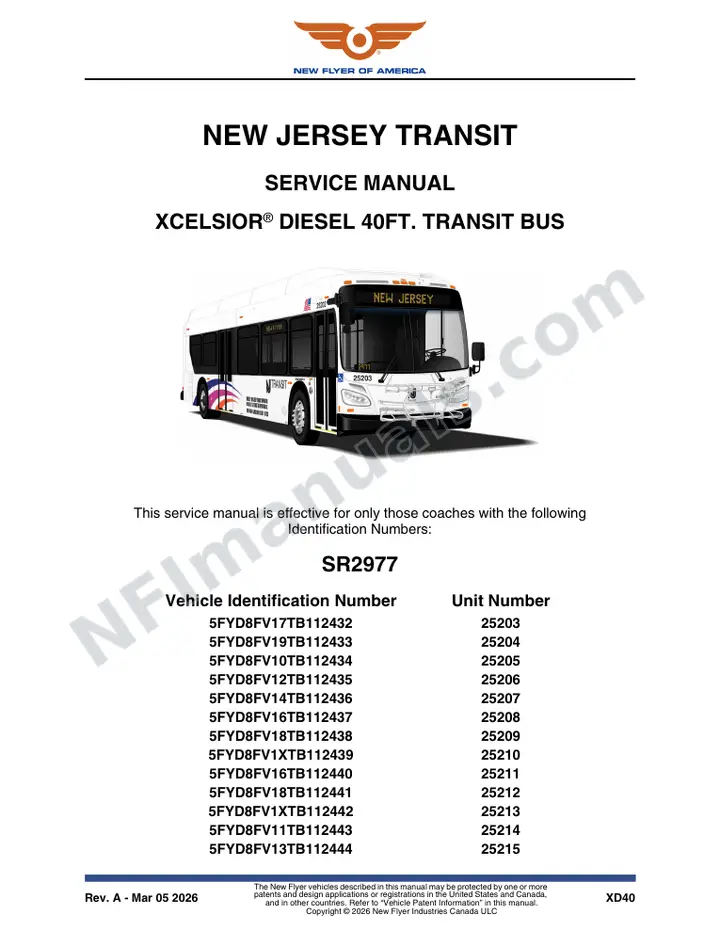 SR2977 Service Manual, New Jersey Transit first-page preview