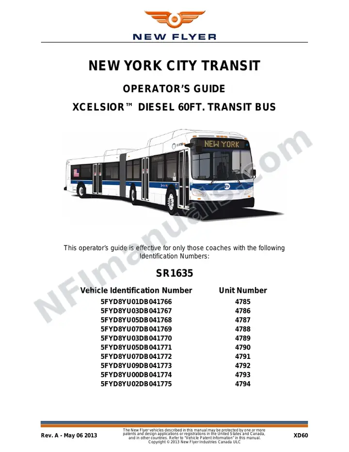 SR1635_1752 Operator's Guide, New York City Transit first-page preview