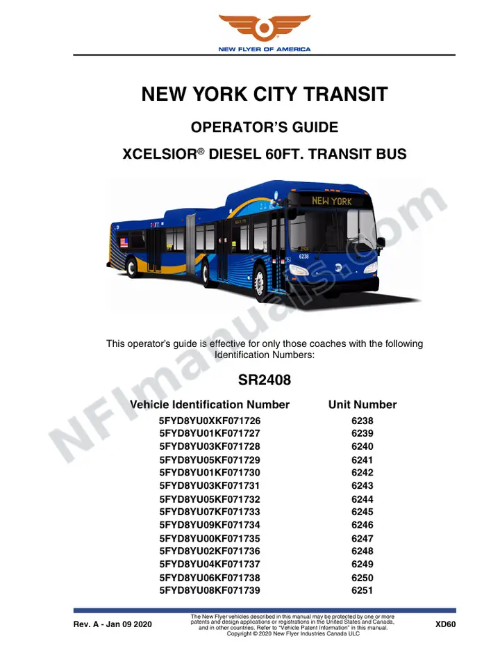 SR2408 Operator's Guide, New York City Transit first-page preview