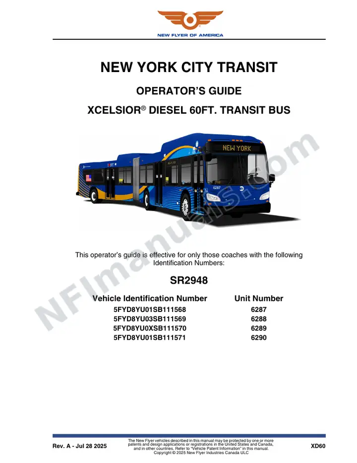SR2948 Operator's Guide, New York City Transit first-page preview