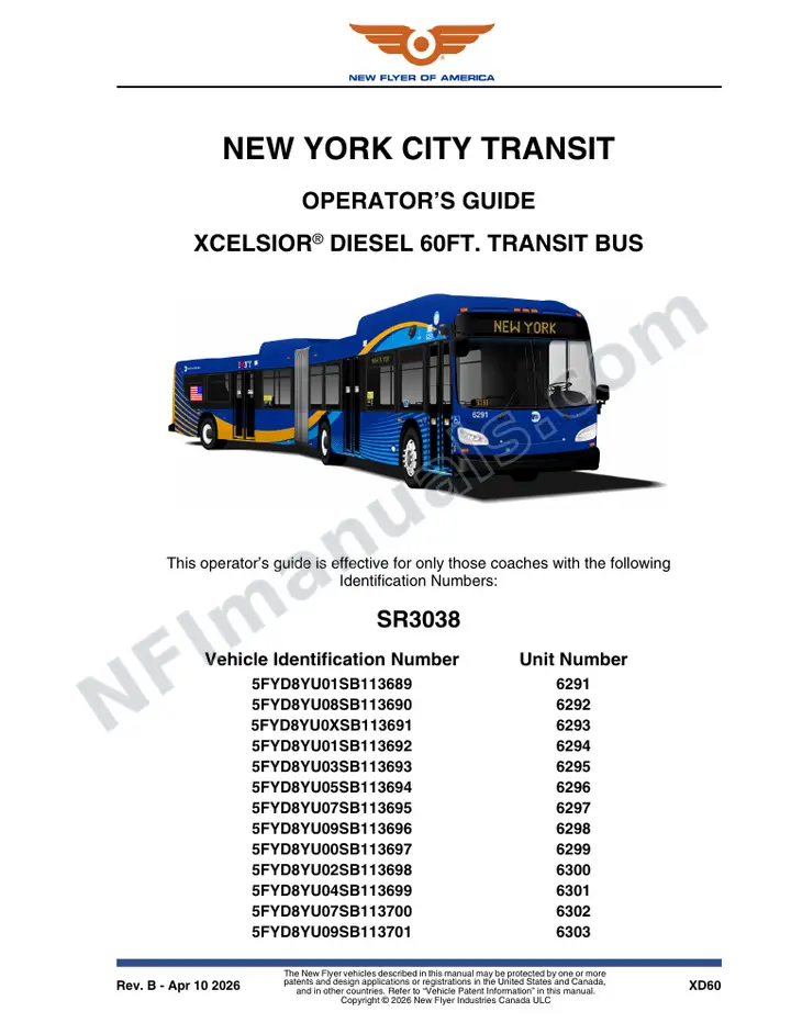 SR3038 Operator's Guide, New York City Transit first-page preview