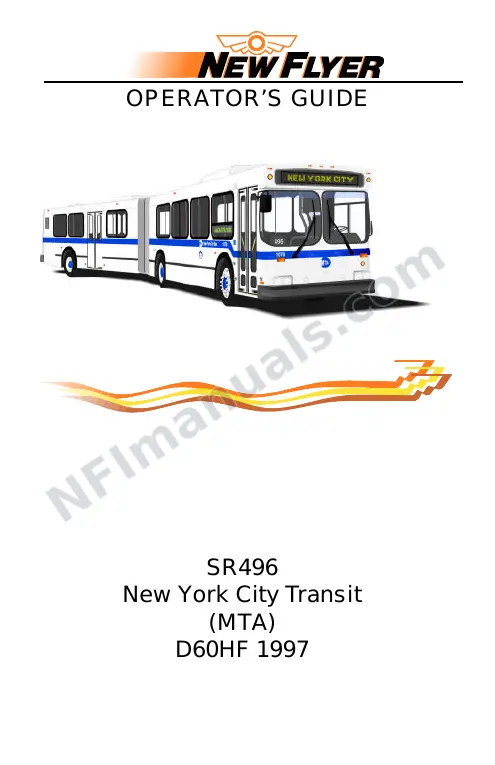 SR496 Operator's Guide, New York City Transit first-page preview