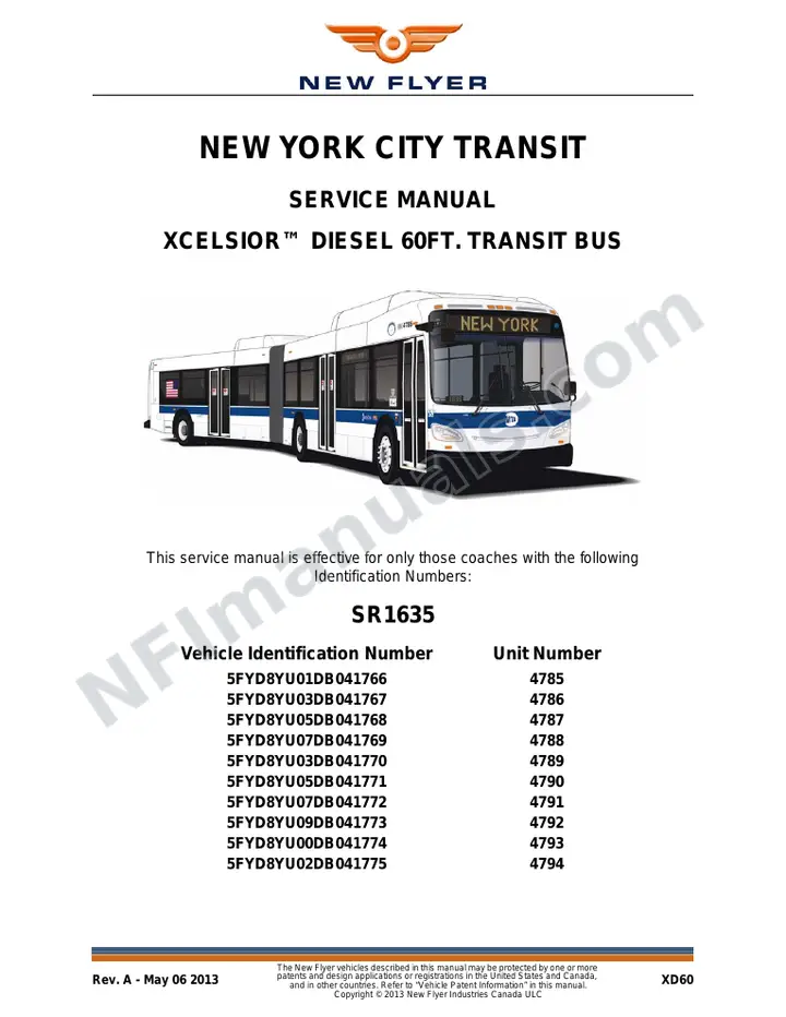 SR1635_1752 Service Manual, New York City Transit first-page preview