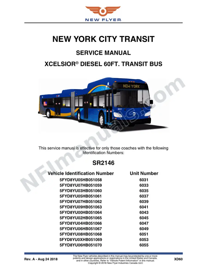 SR2146 Service Manual, New York City Transit first-page preview