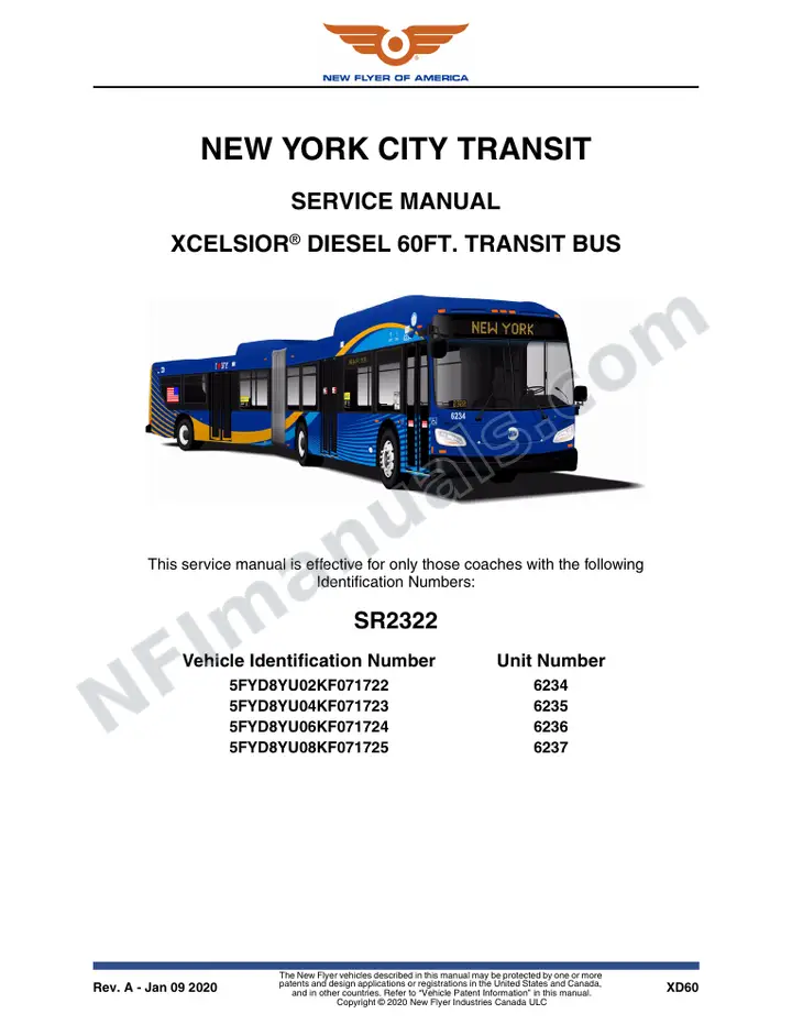 SR2322 Service Manual, New York City Transit first-page preview