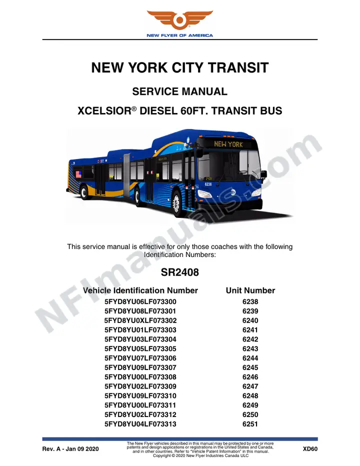 SR2408 Service Manual, New York City Transit first-page preview