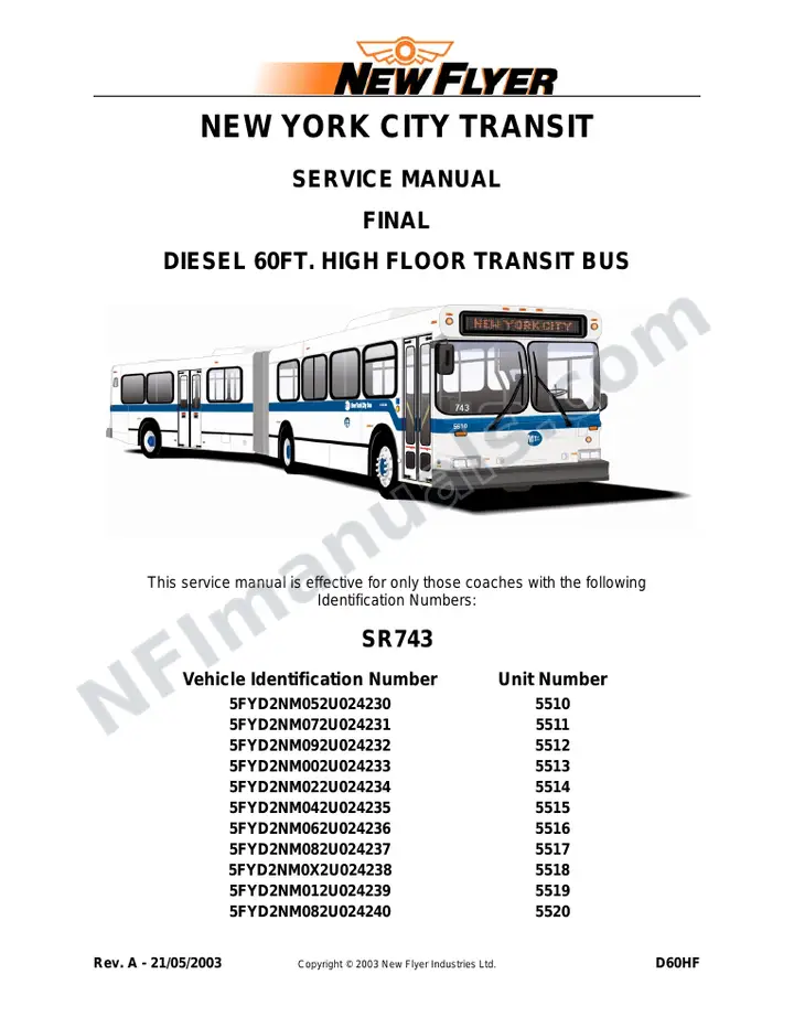 SR743_896 Service Manual, New York City Transit first-page preview