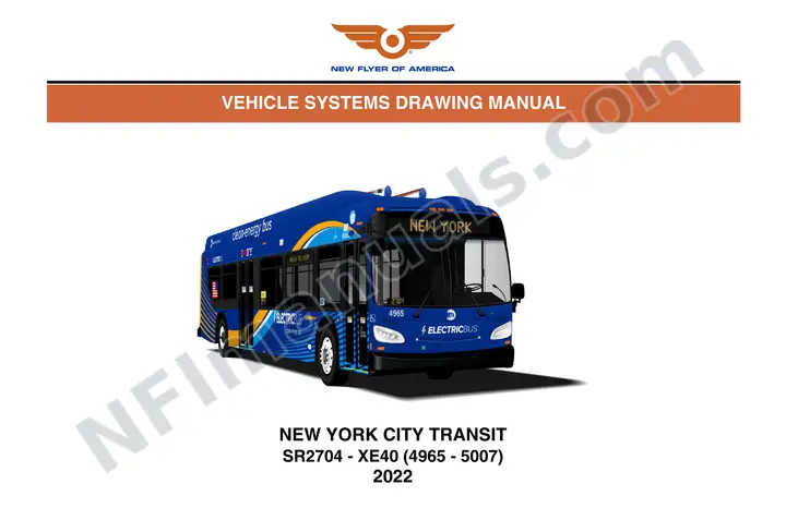 SR2704 Vehicle System Drawings, New York City Transit first-page preview