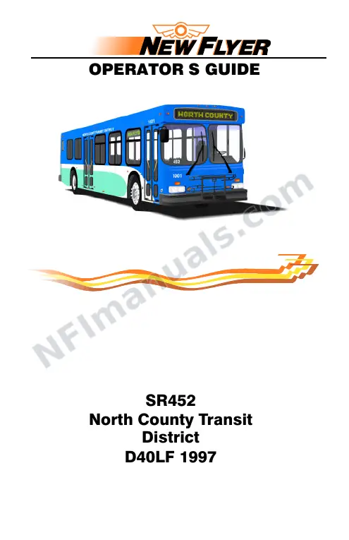 New Flyer D40LF Manual Package - North County Transit District included manual preview