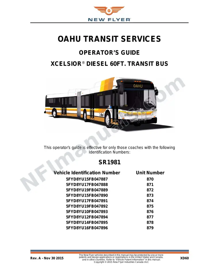 SR1981 Operator's Guide, Oahu Transit Services first-page preview