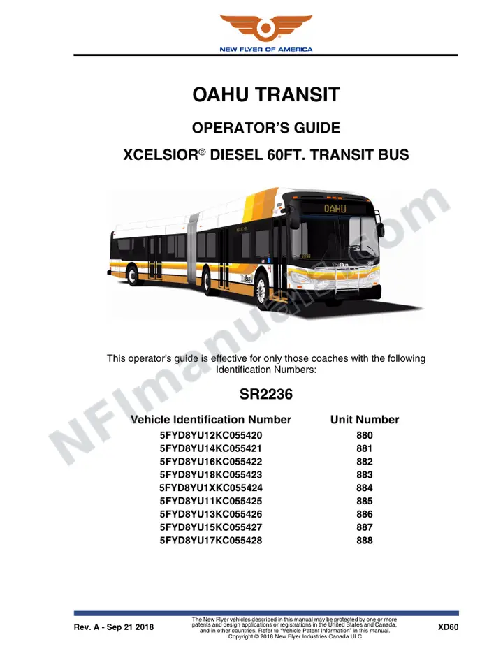 SR2236 Operator's Guide, Oahu Transit first-page preview