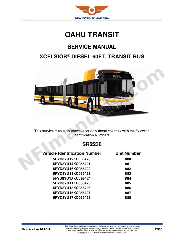 SR2236 Service Manual, Oahu Transit first-page preview