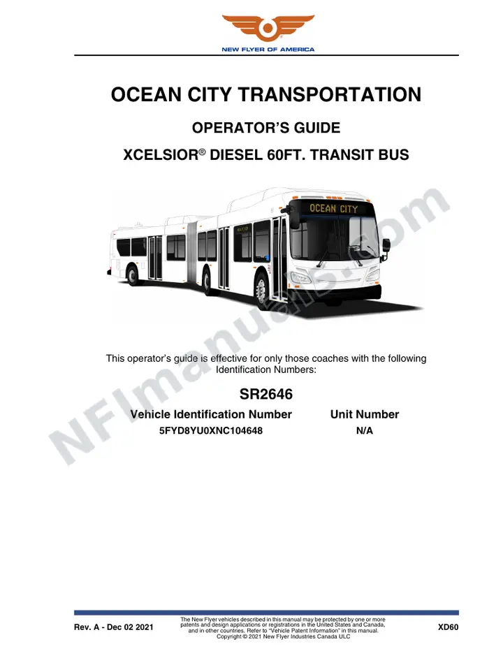SR2646 Operator's Guide, Ocean City Transportation first-page preview