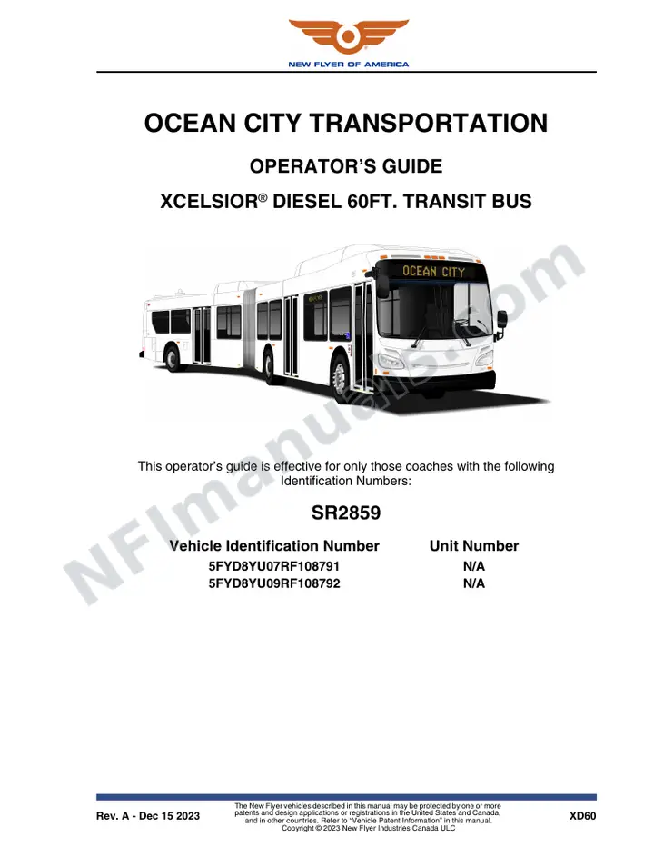SR2859 Operator's Guide, Ocean City Transportation first-page preview