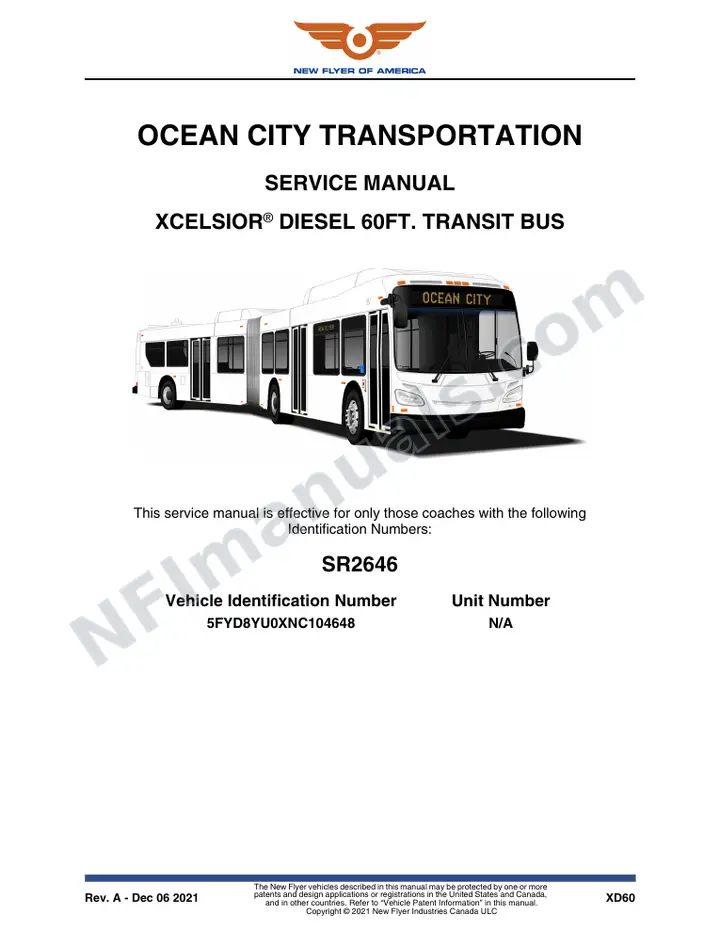 SR2646 Service Manual, Ocean City Transportation first-page preview