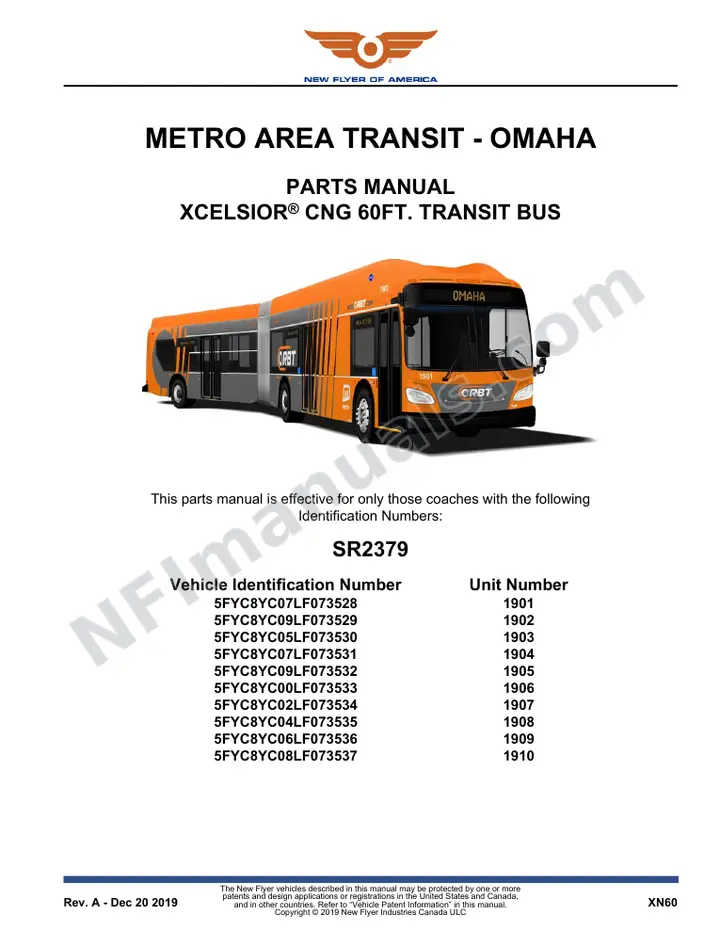 SR2379 Parts Manual, Metro Area Transit - Omaha first-page preview