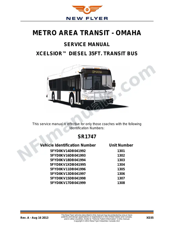 SR1747 Service Manual, Metro Area Transit - Omaha first-page preview