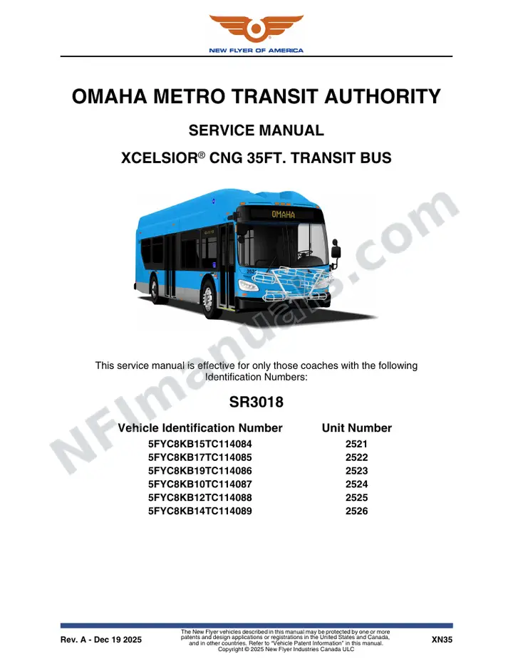 SR3018 Service Manual, Omaha Metro Transit Authority first-page preview