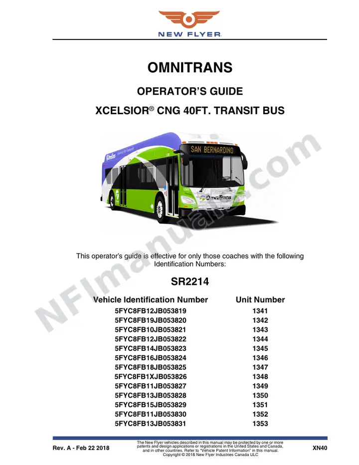 SR2214 Operator's Guide, Omnitrans first-page preview
