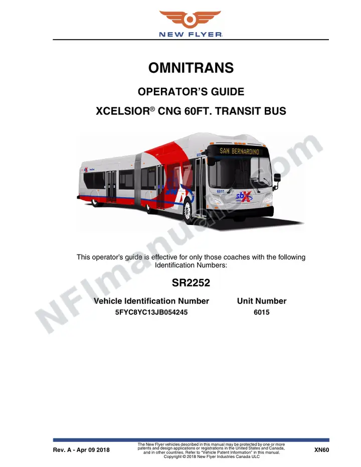 SR2252 Operator's Guide, Omnitrans first-page preview