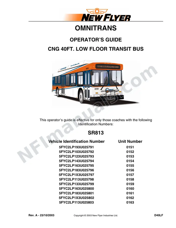 SR813 Operator's Guide, Omnitrans first-page preview