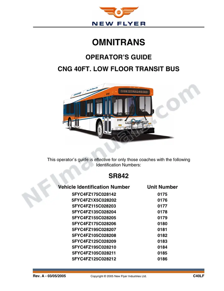 SR842 Operator's Guide, Omnitrans first-page preview