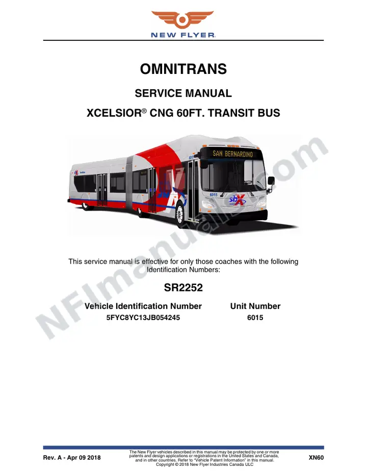 SR2252 Service Manual, Omnitrans first-page preview