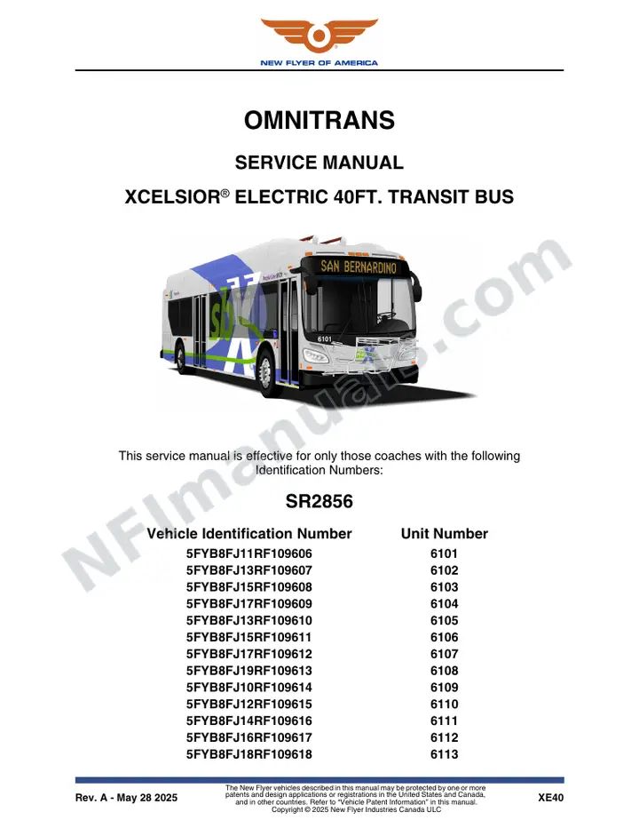 SR2856 Service Manual, Omnitrans first-page preview