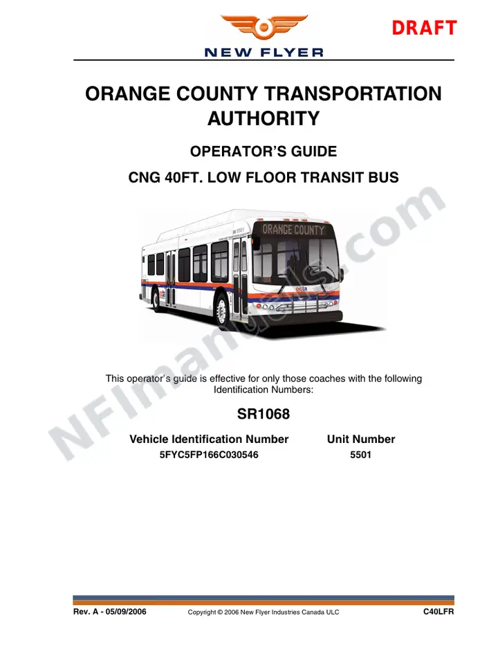 SR1068 Operator's Guide, Orange County Transportation Authority first-page preview