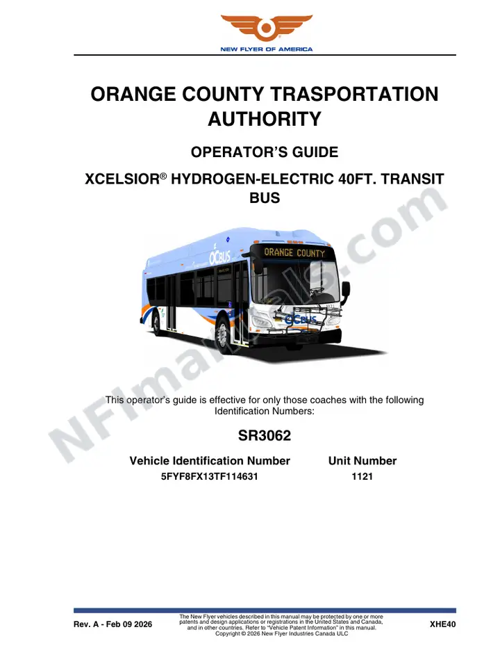 SR3062 Operator's Guide, Orange County Transportation Authority first-page preview