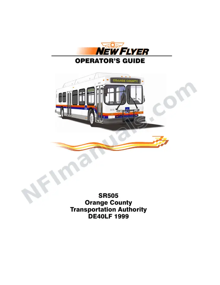 New Flyer DE40LF Manual Package - Orange County Transportation Authority included manual preview