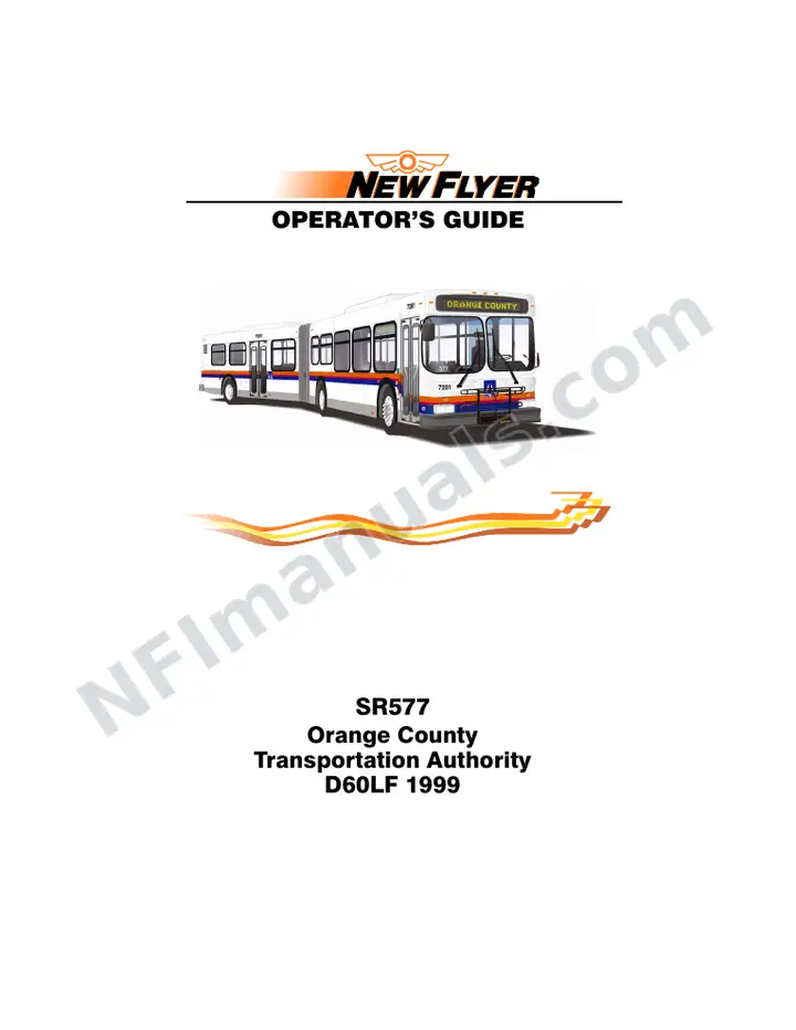 New Flyer D60LF Manual Package - Orange County Transportation Authority included manual preview