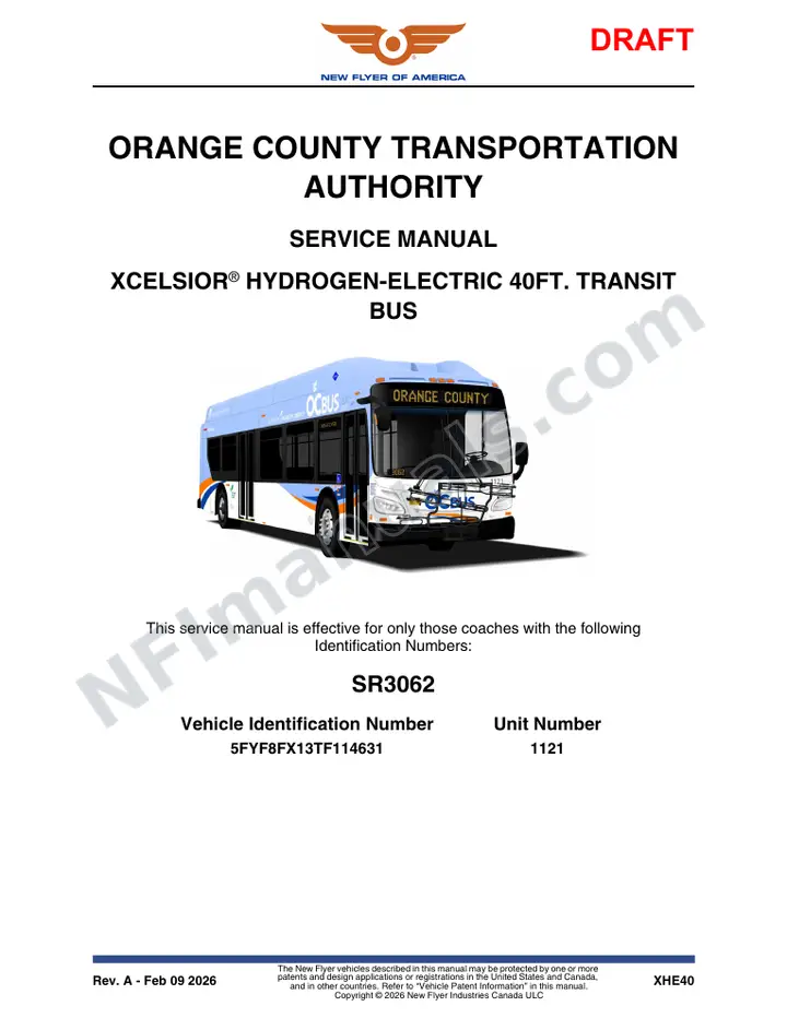 SR3062 Service Manual, Orange County Transportation Authority first-page preview