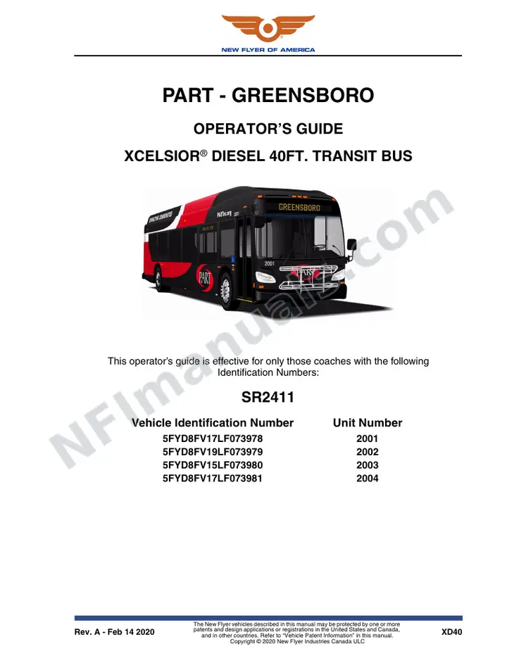 SR2411 Operator's Guide, PART - Greensboro first-page preview