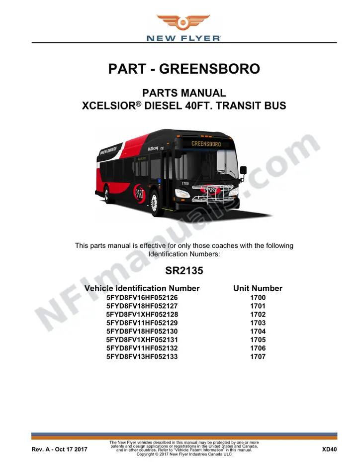 SR2135 Parts Manual, PART - Greensboro first-page preview