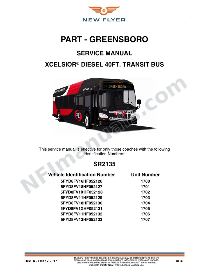 SR2135 Service Manual, PART - Greensboro first-page preview