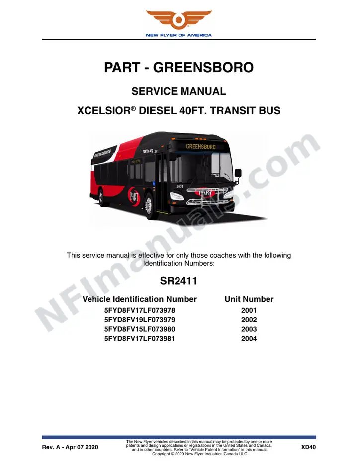 SR2411 Service Manual, PART - Greensboro first-page preview