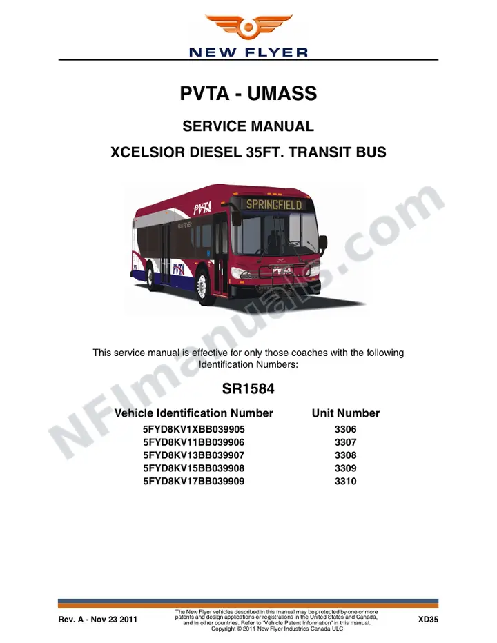 SR1584 Service Manual, PVTA - UMASS first-page preview