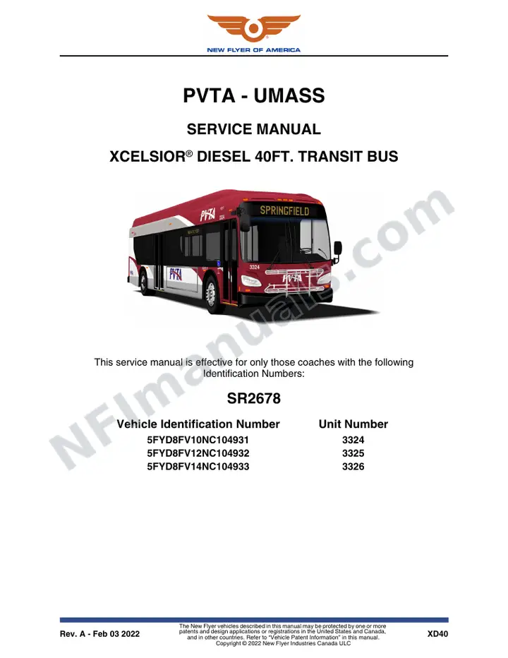 SR2678 Service Manual, PVTA - UMASS first-page preview