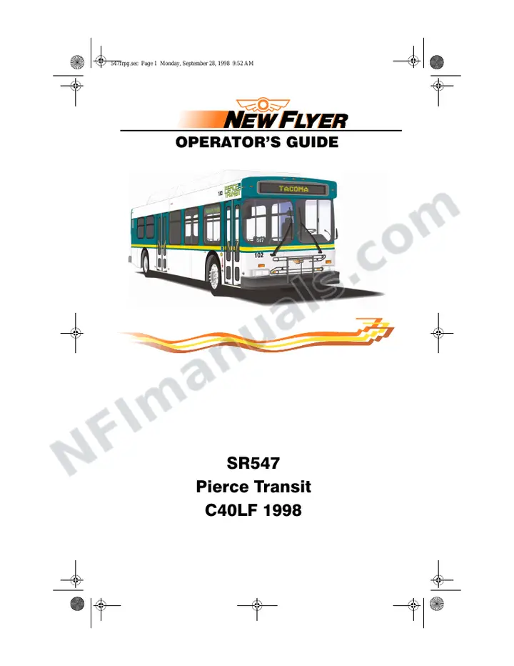 SR547 Operator's Guide, Pierce Transit first-page preview