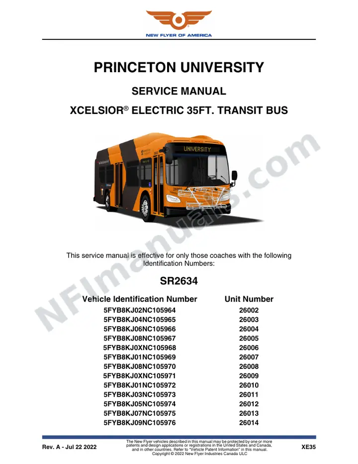 SR2634 Service Manual, Princeton University first-page preview