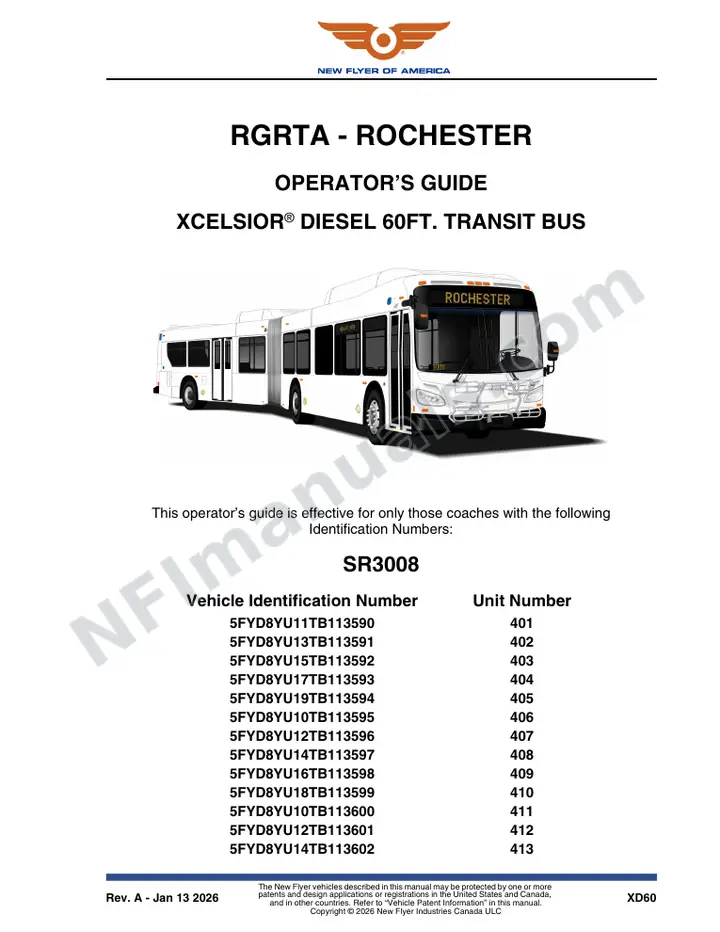 SR3008 Operator's Guide, RGRTA - ROCHESTER first-page preview