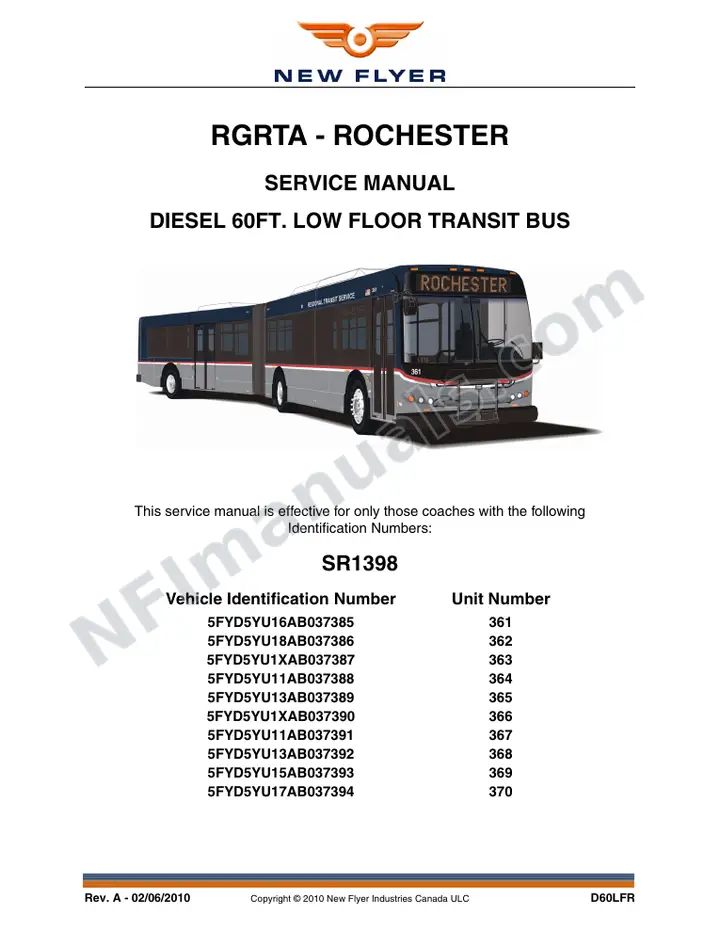 SR1398 Service Manual, RGRTA - Rochester first-page preview