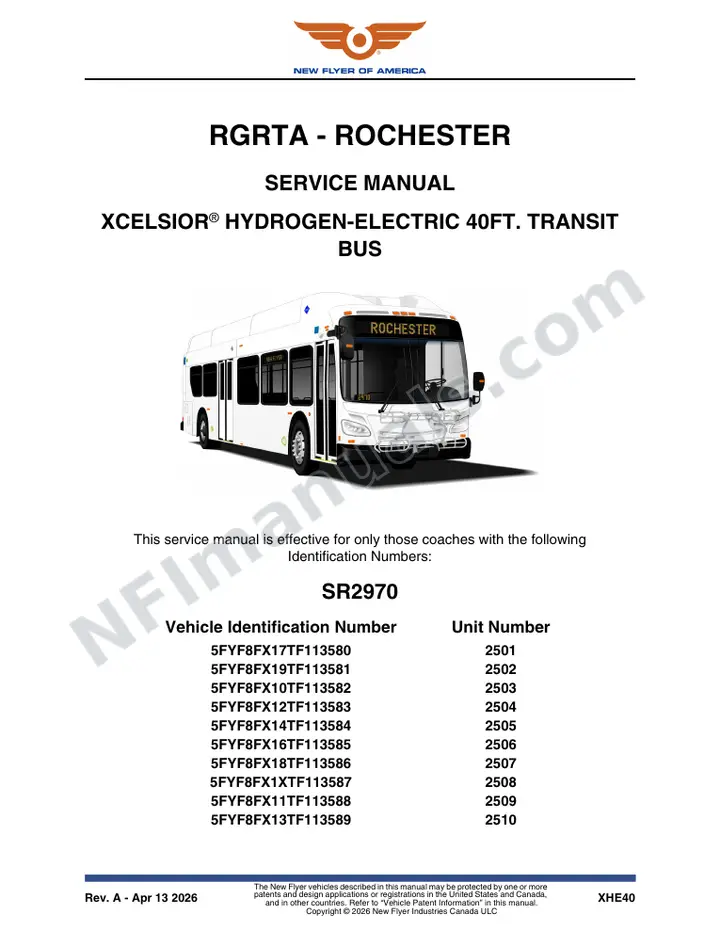 SR2970 Service Manual, RGRTA - Rochester first-page preview