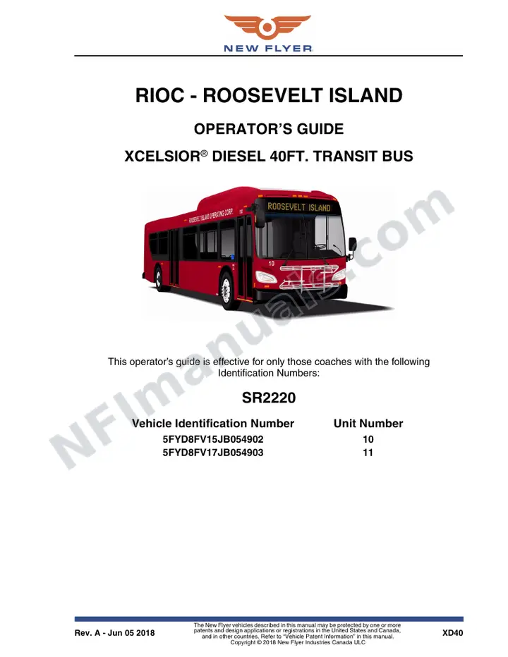 SR2220 Operator's Guide, RIOC - Roosevelt Island first-page preview