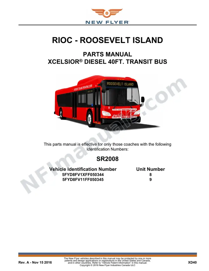 SR2008 Parts Manual, RIOC - Roosevelt Island first-page preview